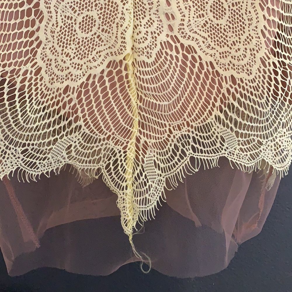 [Boutique] Neon/Nude Sheer Dress - Size Small - Picture 4 of 6